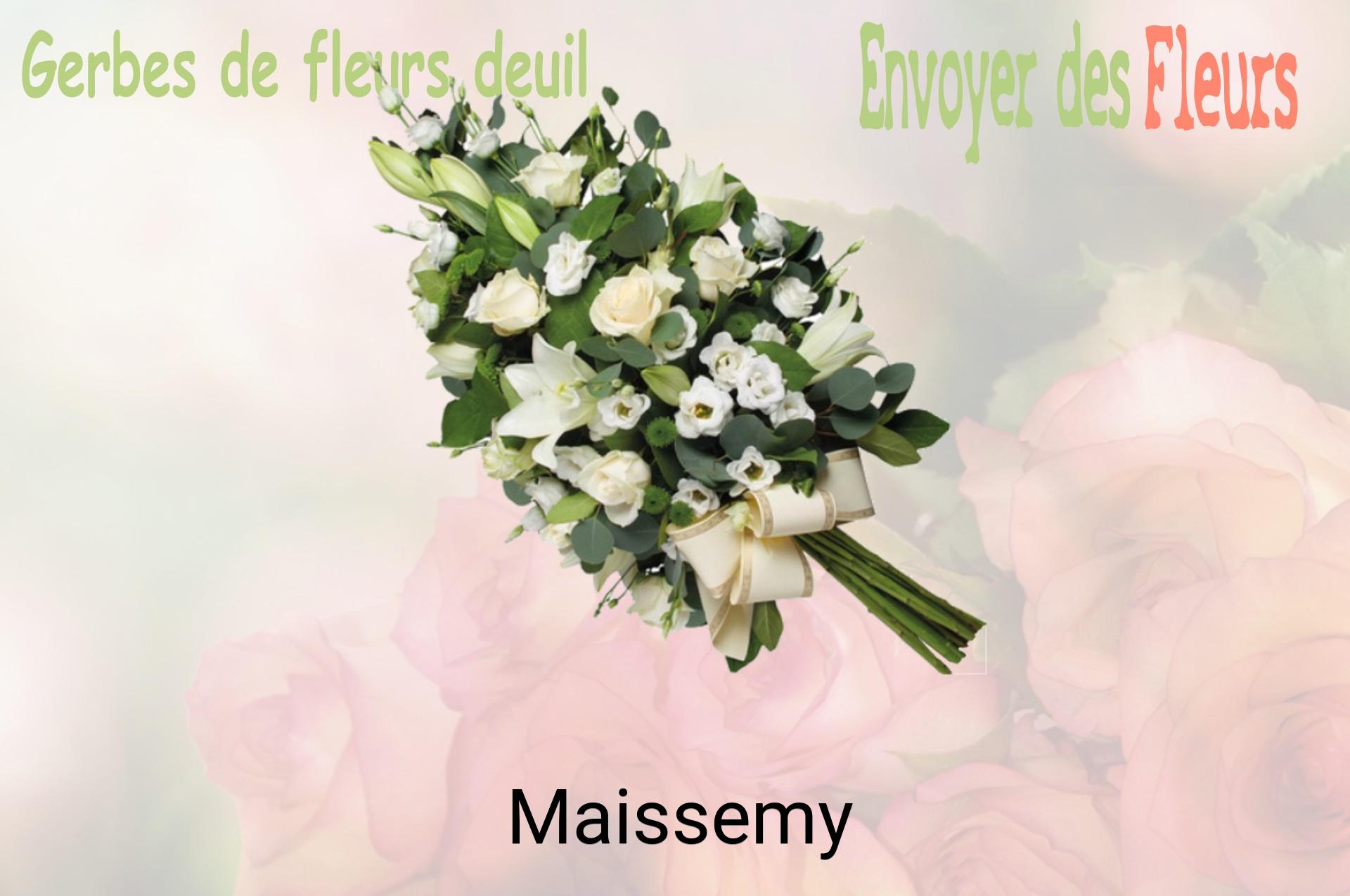 Gerbe de fleurs de deuil livrée à Maissemy
